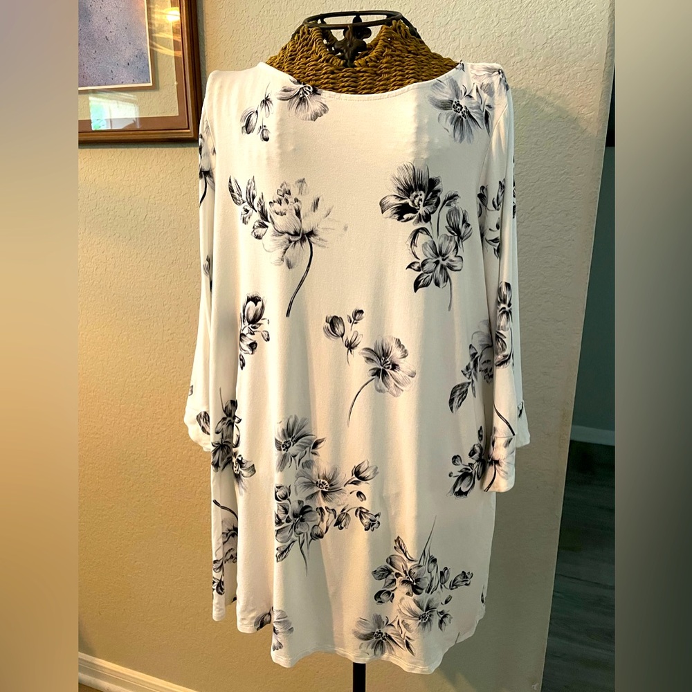 JJill Wearever collection -L - black /cream long top